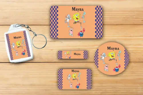Adesivos Escolar+ Chaveiro Acrilico -bob Esponja-mod 2