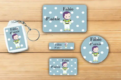 Adesivos Escolar+ Chaveiro Acrilico -buzz Lightyear-modelo 4