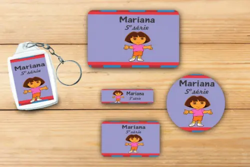 Adesivos Escolar+ Chaveiro Acrilico -dora-mod 3