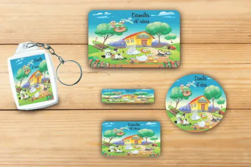 Adesivos Escolar+ Chaveiro Acrilico -fazendinha-mod 2