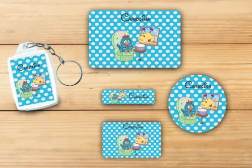 Adesivos Escolar+ Chaveiro Acrilico -galinha Pintadinha-mod4