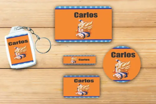 Adesivos Escolar+ Chaveiro Acrilico -goku-mod 1