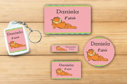 Adesivos Escolar+ Chaveiro Acrilico -garfield-mod 4