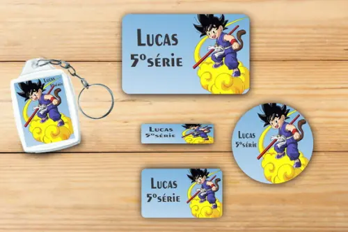 Adesivos Escolar+ Chaveiro Acrilico -goku-mod 3