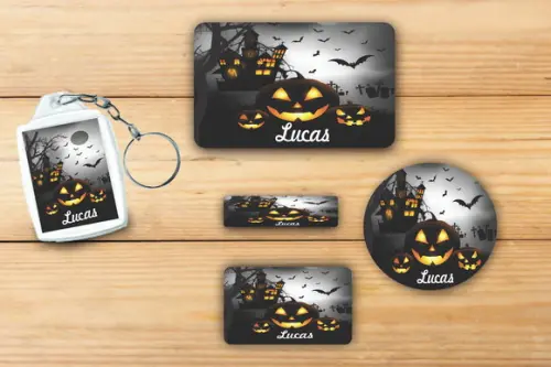 Adesivos Escolar+ Chaveiro Acrilico -halloween#2