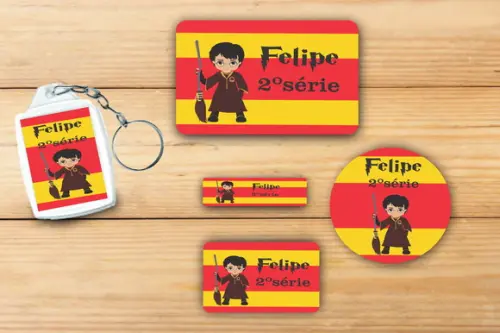 Adesivos Escolar+ Chaveiro Acrilico -harry Potter-modelo 1