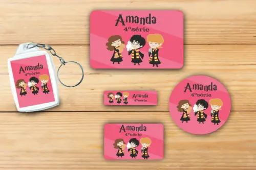 Adesivos Escolar+ Chaveiro Acrilico -harry Potter-modelo 2