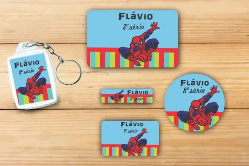 Adesivos Escolar+ Chaveiro Acrilico -homem Aranha-mod 4