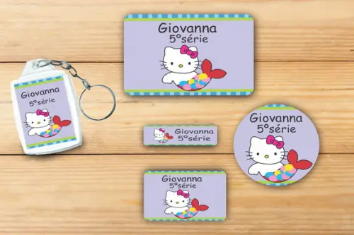 Adesivos Escolar+ Chaveiro Acrilico -hello Kitty-mod 4
