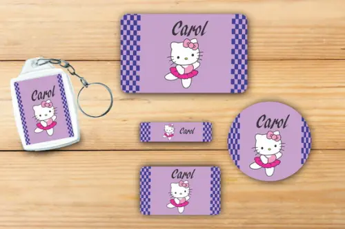 Adesivos Escolar+ Chaveiro Acrilico -hello Kitty-mod 2