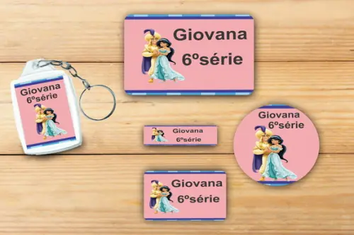 Adesivos Escolar+ Chaveiro Acrilico -jasmine-mod 2