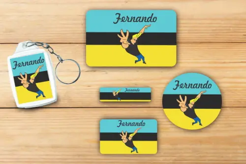Adesivos Escolar+ Chaveiro Acrilico -johnny Bravo-mod 1
