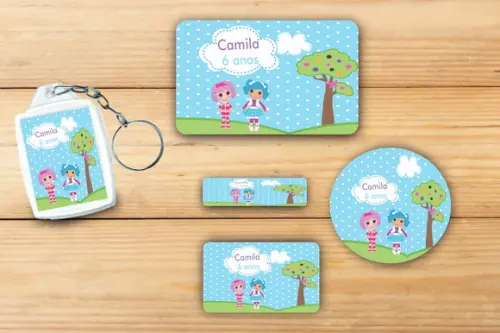 Adesivos Escolar+ Chaveiro Acrilico -lalaloopsy-mod 2