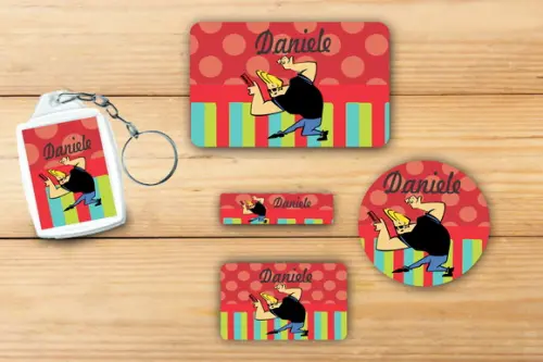 Adesivos Escolar+ Chaveiro Acrilico -johnny Bravo-mod 3