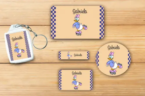 Adesivos Escolar+ Chaveiro Acrilico -margarida-mod 2