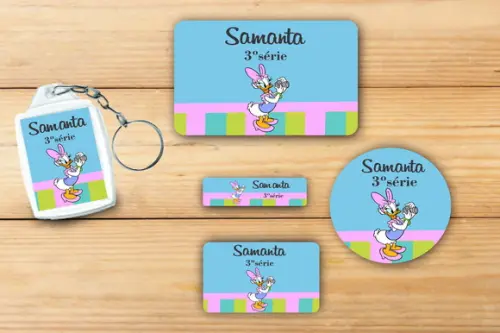 Adesivos Escolar+ Chaveiro Acrilico -margarida-mod 4