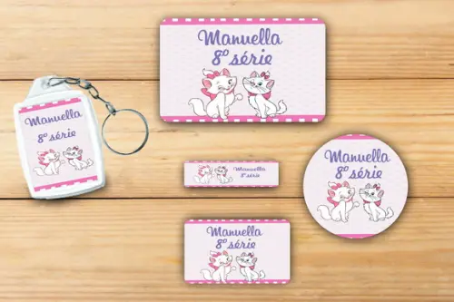 Adesivos Escolar+ Chaveiro Acrilico -marie-mod 4