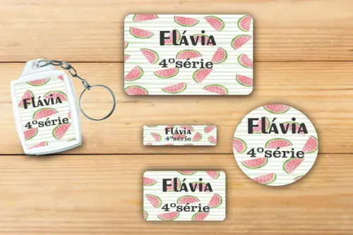 Adesivos Escolar+ Chaveiro Acrilico -melancia-modelo 2