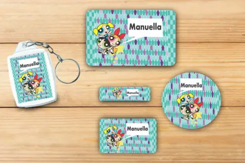 Adesivos Escolar+ Chaveiro Acrilico -menina Poderosa-mod 2