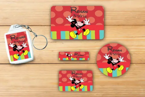 Adesivos Escolar+ Chaveiro Acrilico -mickey-mod 3
