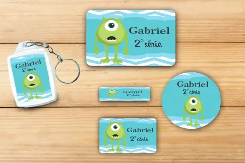Adesivos Escolar+ Chaveiro Acrilico -mike Wazowski-mod 2