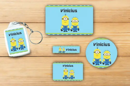 Adesivos Escolar+ Chaveiro Acrilico -minions-mod 2
