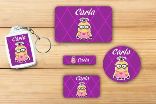 Adesivos Escolar+ Chaveiro Acrilico -minions-mod 3