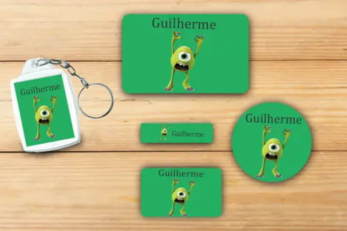 Adesivos Escolar+ Chaveiro Acrilico -mike Wazowski-mod 4