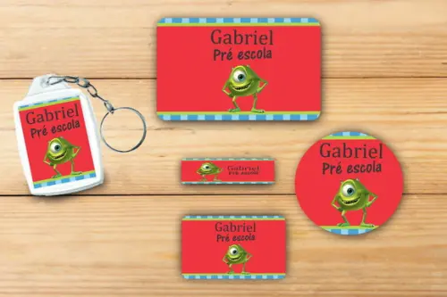 Adesivos Escolar+ Chaveiro Acrilico -mike Wazowski-mod 3