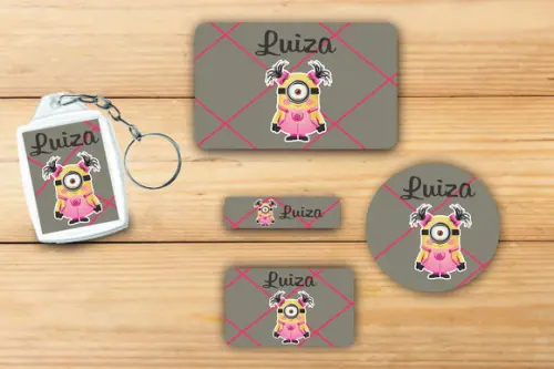 Adesivos Escolar+ Chaveiro Acrilico -minions-mod 4