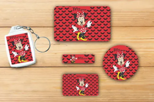Adesivos Escolar+ Chaveiro Acrilico -minnie-mod 4