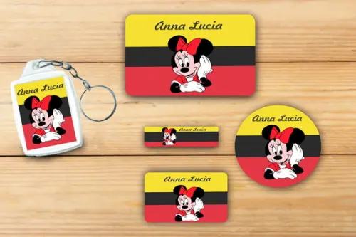 Adesivos Escolar+ Chaveiro Acrilico -minnie-mod 1