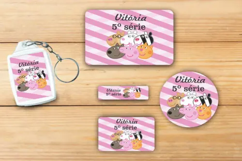 Adesivos Escolar+ Chaveiro Acrilico -mod 2