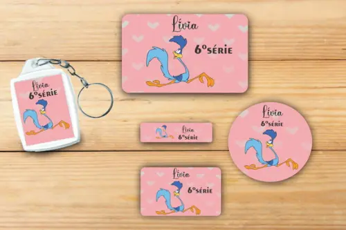 Adesivos Escolar+ Chaveiro Acrilico -papaleguas-mod 1