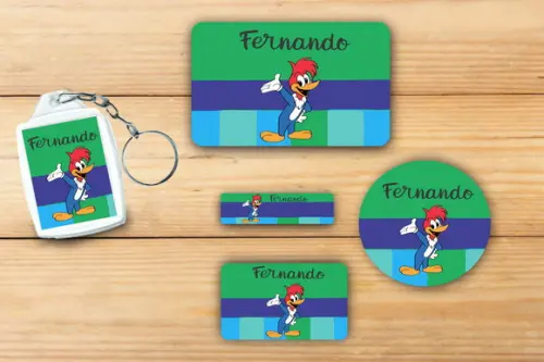 Adesivos Escolar+ Chaveiro Acrilico -pica Pau-mod 1