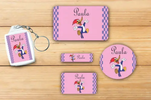 Adesivos Escolar+ Chaveiro Acrilico -pica Pau-mod 3