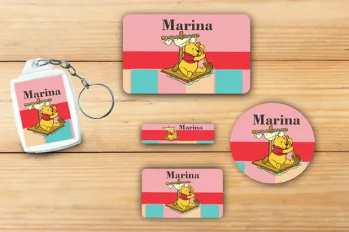 Adesivos Escolar+ Chaveiro Acrilico -pooh-mod 1