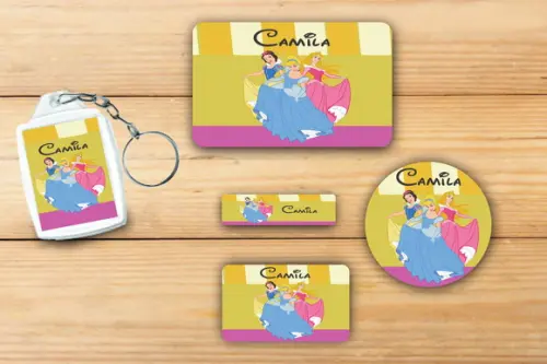 Adesivos Escolar+ Chaveiro Acrilico -princesas-mod 1