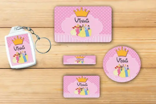 Adesivos Escolar+ Chaveiro Acrilico -princesas-mod 4