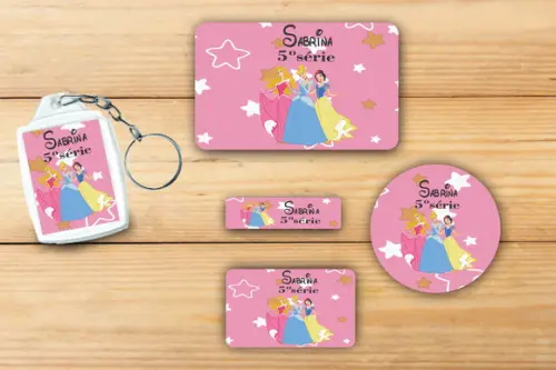 Adesivos Escolar+ Chaveiro Acrilico -princesas-mod 3