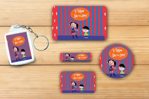 Adesivos Escolar+ Chaveiro Acrilico -show da Luna-mod 4