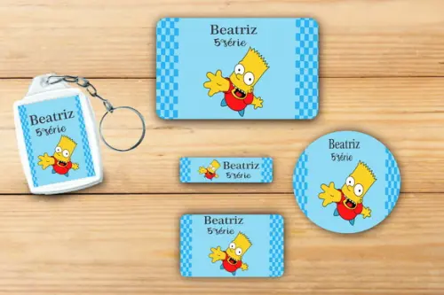 Adesivos Escolar+ Chaveiro Acrilico -simpson-mod 2