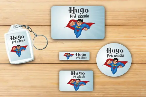 Adesivos Escolar+ Chaveiro Acrilico -super Heroi-mod 3