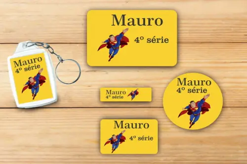 Adesivos Escolar+ Chaveiro Acrilico -super Homem-mod 1