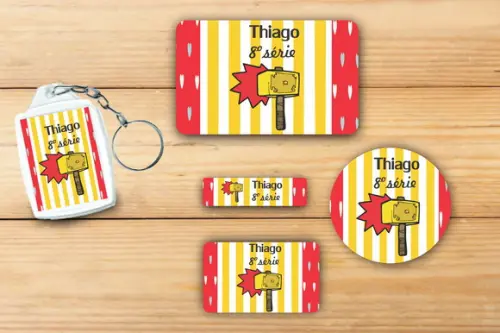 Adesivos Escolar+ Chaveiro Acrilico -thor-mod 4