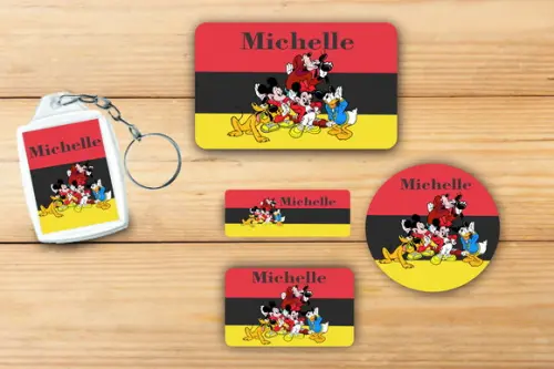 Adesivos Escolar+ Chaveiro Acrilico -turma do Mickey-mod 1