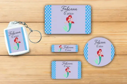 Adesivos Escolar+ Chaveiro Acrilico-ariel -mod 3