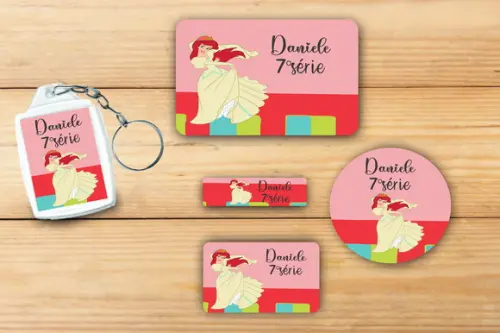 Adesivos Escolar+ Chaveiro Acrilico-ariel -mod 1