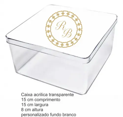 Caixa Acrilica 15x15x8-monograma 42