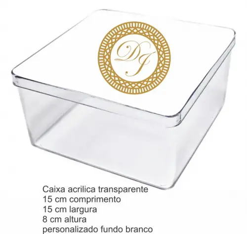 Caixa Acrilica 15x15x8-monograma 41